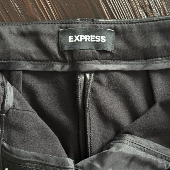 Express Cropped Straight High Rise Faux Leather Pant - Size 2L - Picture 5 of 7
